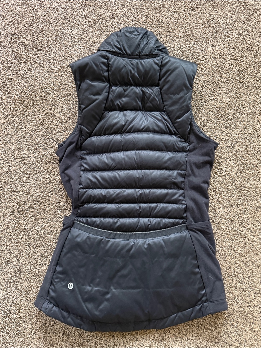 Women's Quilted Black Puffer Vest - Picture 5 of 6